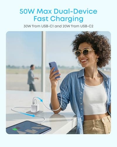 Anker Zolo 50W USB C Plug, 4-Port USB C Charger with 2 USB-C & 2 USB-A — view 3