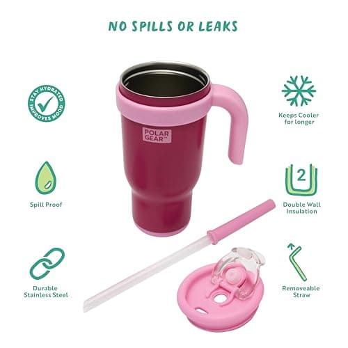 Polar Gear 520ml Travel Insulated Tumbler with Straw and Lid - Spill-Proof — view 5