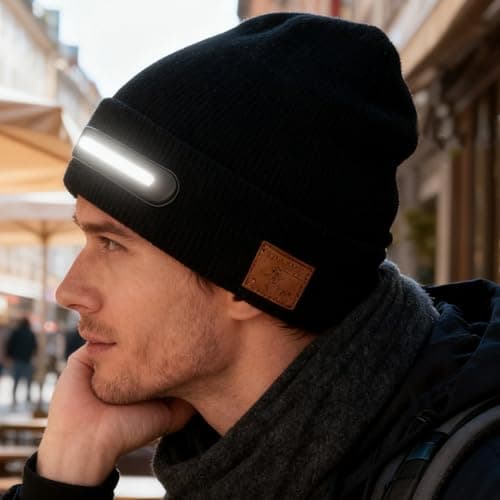 Wireless Hat Knitted Warm Night Safety — view 3