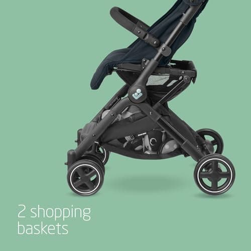 Maxi-Cosi Lara2 Pushchair, 0-4 Years, 0-22 kg, Baby Stroller, Lightweight & Compact Stroller, 3 Recline Positions, Lie-Flat position, Automatic Fold, Shoulder Strap, Rain Cover, Essential Graphite — view 6