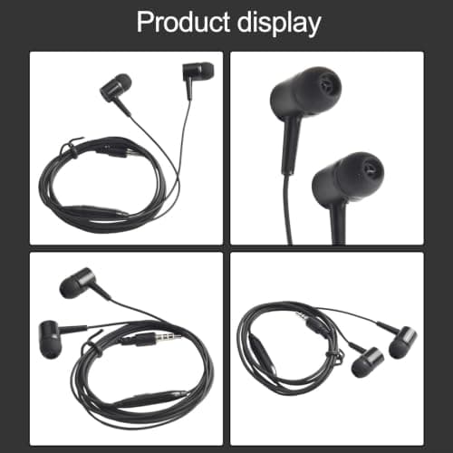 Lightweight In-Ear Headphones 3.5mm for Travel(black) — view 4