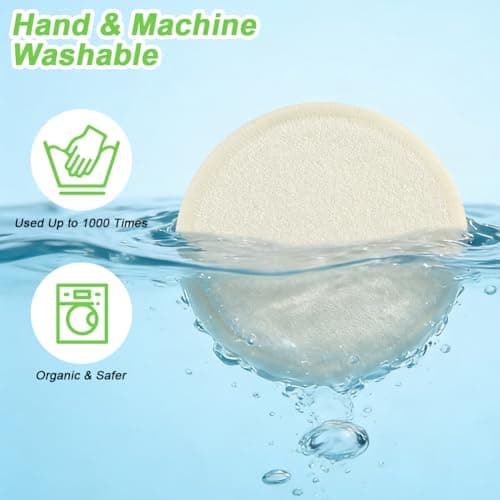 HOTUT Reusable Makeup Remover Pads,20PCS Natural Bamboo Organic Cotton — view 5