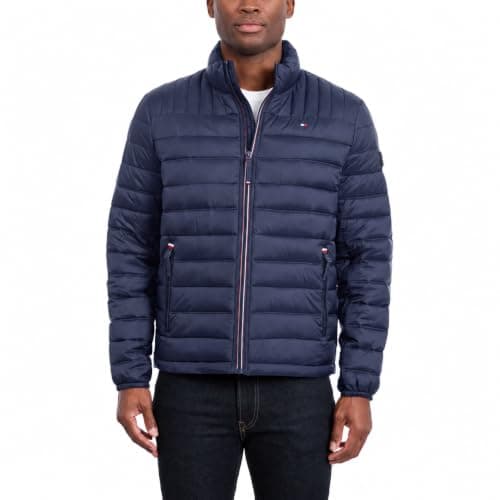 Tommy Hilfiger Men's Ultra Loft Lightweight Packable Puffer Jacket (Standard and Big & Tall) Down Alternative Coat, Midnight, L — view 2