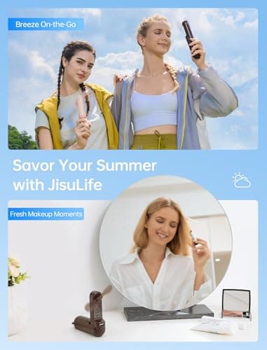 JISULIFE 3 IN 1 Portable Fan with Power Bank & Flashlight Featured — view 6