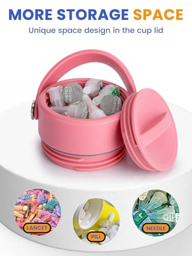SUNMON Insulin Cooler Travel Case for Flight, Monjaro Insulin Pen Case with Ice Packs, 24H Diabetic Injection Cooler for Diabetes Supplies, Portable Medical Bottle for 1-5 Insulin Pens(Pink) — view 6