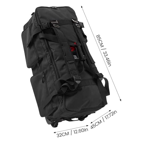 BREEZENEST Foldable Rolling Duffel Bag with Wheels 122L Large Capacity Waterproof Wheeled Travel Backpack | Carry On Wheeled Duffel Luggage with Foldable Design, Durable Oxford Fabric — view 4