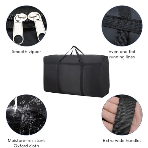 100L Large Storage Bag, Extra Large Moving Bag with Zips — view 5