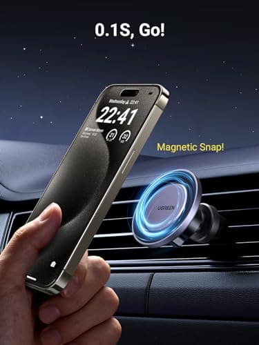 UGREEN Magnetic Car Phone Holder, Compatible with MagSafe Car Mount Cradle — view 6