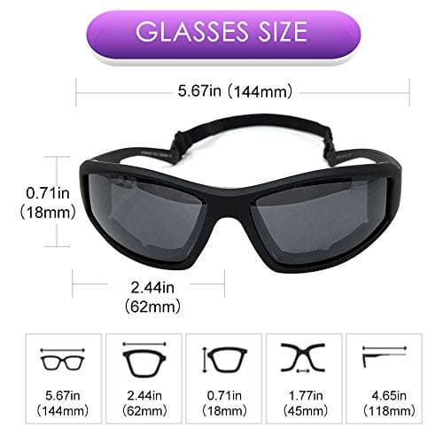 TERAISE Motorcycle Riding Glasses Safety Ski Goggles Adjustable Sunglasses — view 5