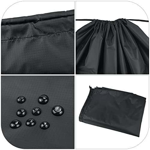 2Pcs Storage Bag, 110 x 140cm Extra Large Drawstring Clothes Storage Bag, Foldable Oxford Fabric Large Capacity Underbed Organizers for Duvet Pillows Quilt Clothes Shoes Toy Storage - Black — view 3