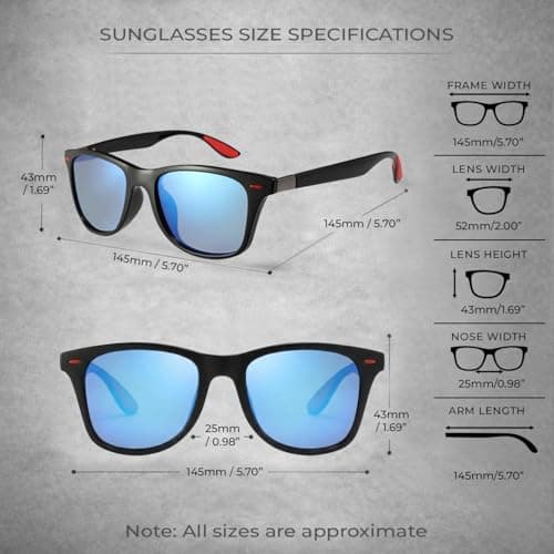 Komonee Furiosa Polarized Sunglasses UV400 Protection Classic Style Retro Sun Shades Eye Glasses Unisex For Men Women Golf Cycling Sports Fishing Travel – Lightweight Frame Daily Wear — view 5