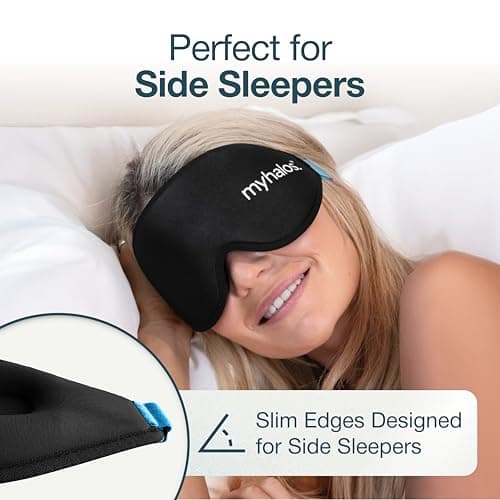 MyHalos Blackout Sleep Mask, Eye Mask for Sleeping, Zero Pressure, Travel — view 2
