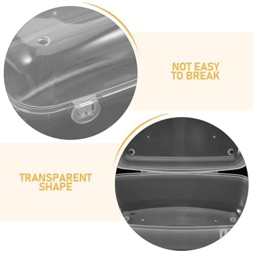 SOPOTUTU Dive Mask Case for Scuba Diving and Snorkeling, White Compact Travel Goggle Storage Box, Smash-proof Protective Container for Adult Masks and Pool Accessories — view 3