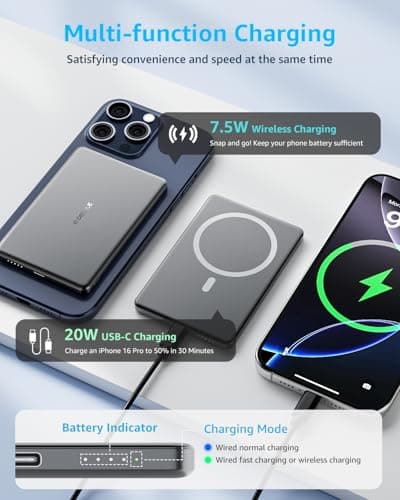 decqle “Air” Power Bank for MagSafe 5000mAh Ultra Slim Battery Charger Case — view 4