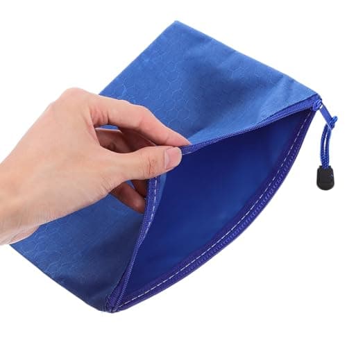 GLEAVI 12pcs Waterproof Canvas File Folder Zipper Document Pouch Large Capacity Portable File Holder for Office Document Storage, Students and Exam Papers Random Color — view 4