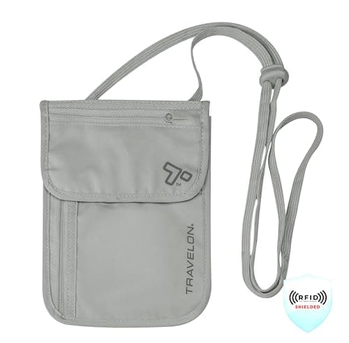 Travelon RFID Blocking Undergarment Neck Pouch, Gray — view 2