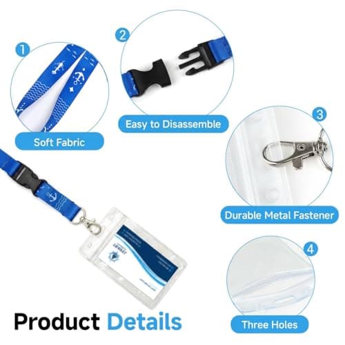 2PCS Universal Cruise Lanyard with Waterproof PVC Cruise Card Holder | 2 Colors Soft Cruise Lanyards and Card Holders Ship Essentials Accessory for All Cruise Ship Key Cards (Light Blue+Green) — view 4