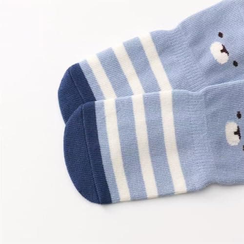 FedMois 5 Pairs Baby Kids Anti-slip Socks Cotton non skid Ankle Socks Animals, Zebra, 1-3 years — view 3