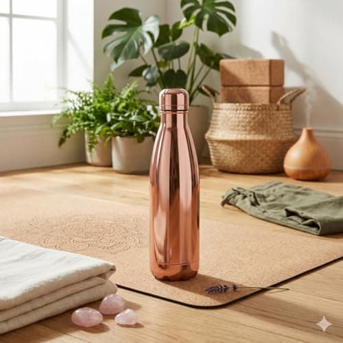 Just Giftz Insulated Stainless Steel Water Bottle 500ml, Rose Gold — view 3