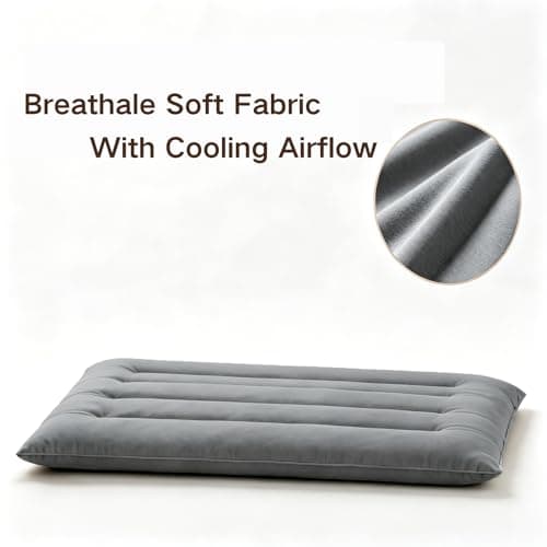 Dovishire Ultra Thin Low Loft Pillow for Sleeping, Flat Slim Bed Pillow for Stomach Sleepers and Back Sleepers, Soft Breathable Neck-Friendly Cushion, 2cm Low Profile Travel Pillow (Gray) — view 5