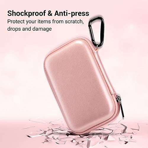 ULAK MP3 MP4 Player Case Portable Travel Box for iPod Touch, Rose Gold — view 3