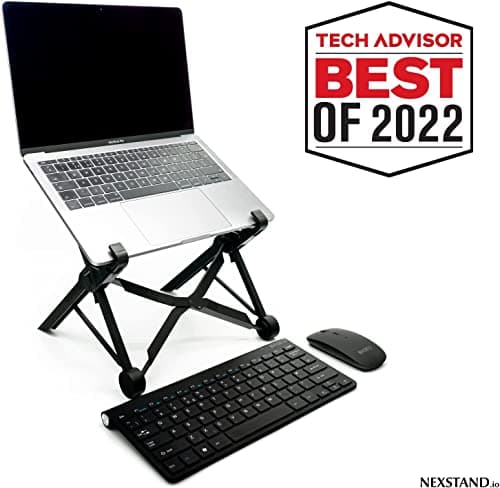 NEXSTAND K2 Laptop Stand Bundle with Portable Height Adjustable Ergonomic Laptop Riser, Wireless Keyboard and Mouse and Protective Carry Case — view 2