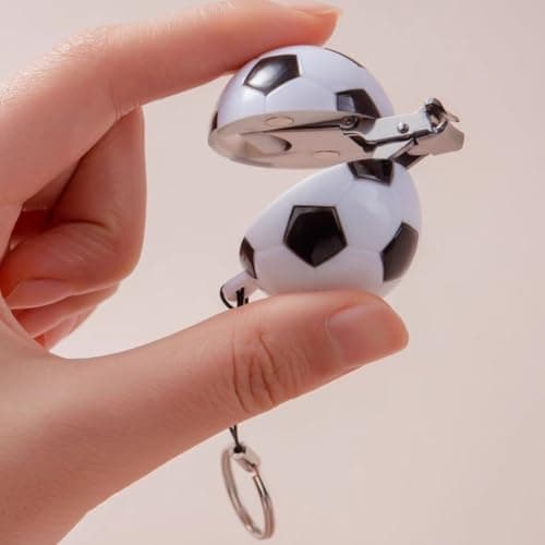 Muteitt Portable Mini Nail Clippers Keychain, Football Shape Collapsible Stainless Steel Travel Nail Clippers Folding Small Fingernail Trimmers — view 5