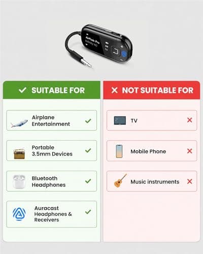 Avantree Voyager - Airplane Bluetooth Adapter with OLED Display — view 4