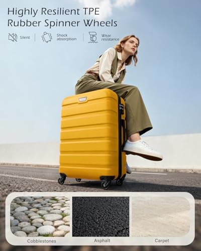 COOLIFE 28 Inch Large Suitcase, ABS+PC, Lightweight Hard Shell Luggage — view 3