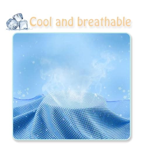XcnPer Cooling Towels, 4 Pack Soft Breathable Cool Towels for Neck, Quick Dry Gym Towel, Ice Towels for Work Out Sports Travel, Orange/Light Blue/Rose Red/Light Grey — view 3