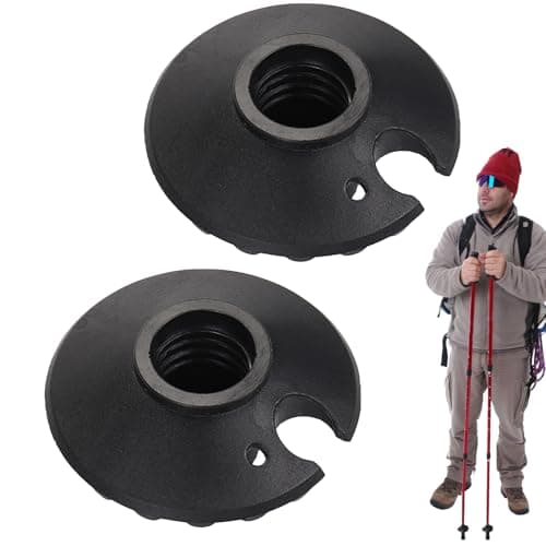 Mud Baskets For Hiking Poles - 4.8×2.2cm Trekking Pole Tip Protectors Set Of 2, Removable Replacement Mud Protectors, Universal Walking Stick Accessories For Hiking Trekking — view 5