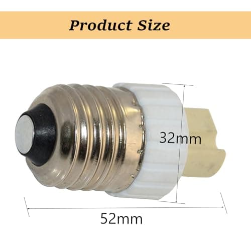 FINELED E27 to G9 Socket Adapter,E27 Male to G9 Female Bulb Base adaptor Converter(pack of 3) — view 5
