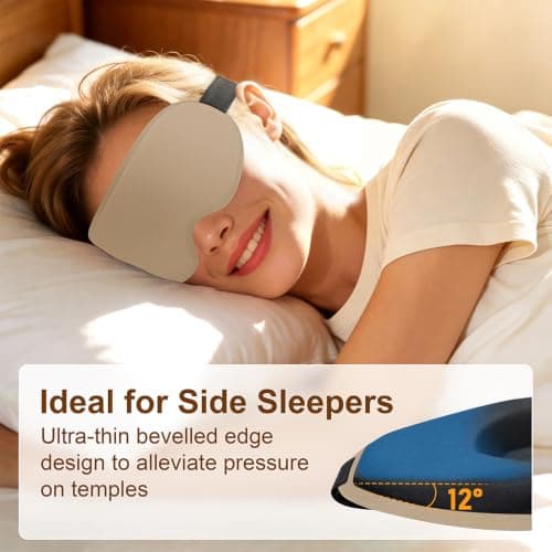 Gritin 100% Blackout Sleep Eye Masks for Women&Men, Side Sleepers Friendly — view 4