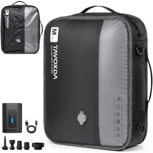 Tavoxda 23L Vacuum Bags for Travel with Wireless Electric Pump-1 Pack+Pump
