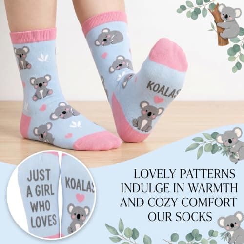 prezentz Koala Gifts for Girls Koala Makeup Bag Socks and Keyring Set — view 5