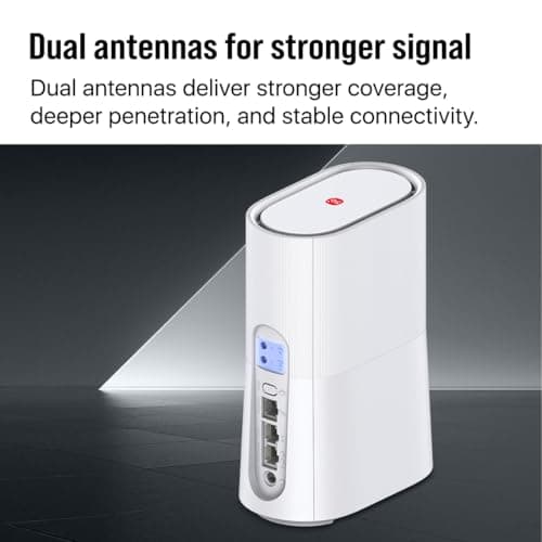 ZTE G5B 2 5G WiFi 6 Router AX3600, Dual Band 2.4GHz/5GHz, High-Gain Antennas + 2 External Ports, 5G NR SA/NSA, Gigabit Ethernet, Unlocked CPE, Up to 64 Devices — view 5