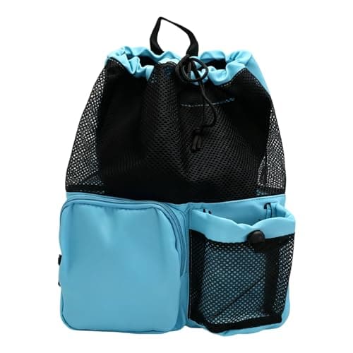 Swimming Bags For Adults & Swim Bag Kids, Large Beach Bag Mesh Drawstring Backpack, Multifunctional Gym Bag With Wet/Dry Compartment & Water Bottle Holder For Swimming, Beach, Gym, Workout Gear
