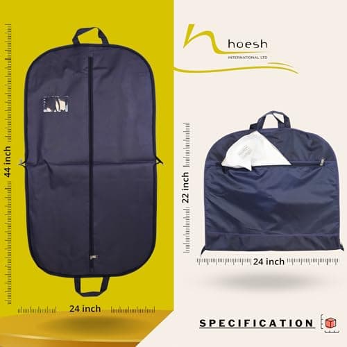 Hoesh International Waterproof Foldable Travel Men Suit Carrier 44" (Navy) — view 5