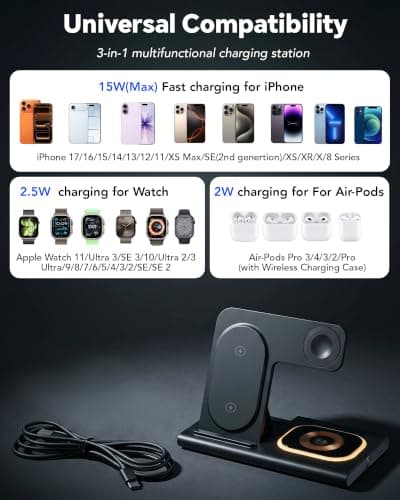 Aimtel 3 in 1 Foldable Charging Station for iPhone17/17Air/16/15/14 — view 3