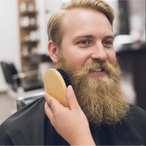 2 Pack Beard Brush For Men, Mens Hair Brush With Boar Bristle, Wave Brush For Styling, 11.3 X 5.5 cm, Includes Yellow And Black Bristles — view 6