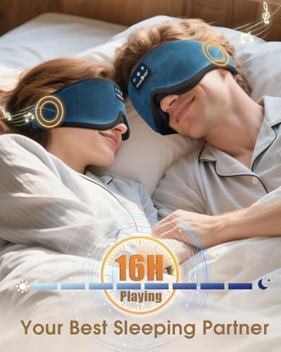 MUSICOZY Sleep Mask Headphones 100% Blackout 3D Sleep Headphones — view 4