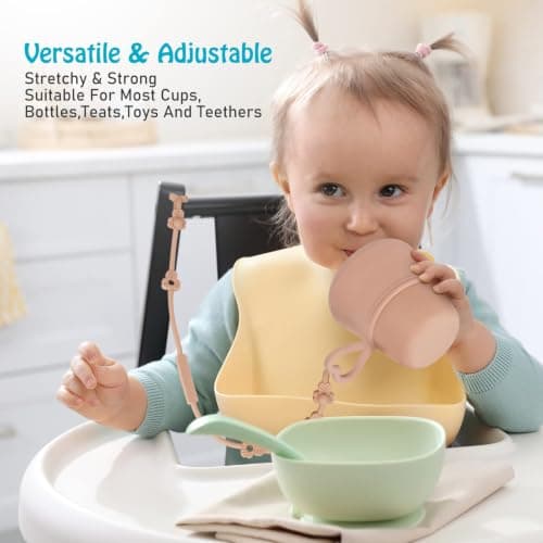 Dummy Clip, Adjustable Silicone Toy Straps for Baby, Pacifier Holder — view 5