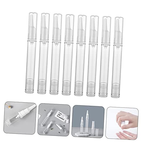 AUTSUPPL Airless Cosmetic Bottles, Plastic Vacuum Dispensers 15ml 8 Pack Compact Refillable Containers for Moisturiser, Hand Lotion and Foundation for Travel and Daily Skincare — view 5