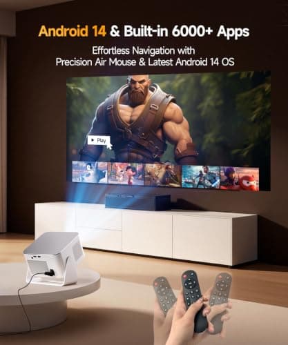 Mini Projector 4K Support, Native 1080P Magcubic Smart Portable Projector — view 5