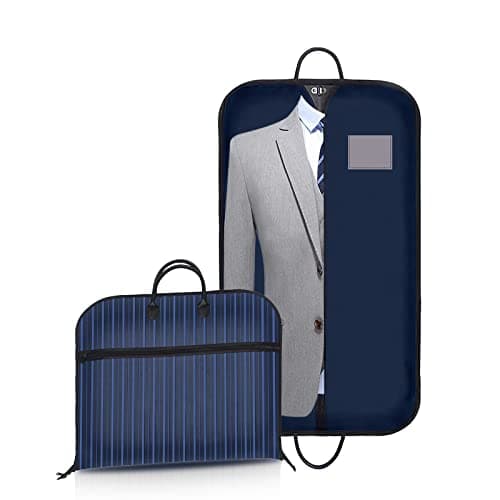 VISOOM Suit Bag for Men Storage, 100cm x 60cm Oxford Garment Bag, Waterproof Dust-proof Hanging Suit Carrier Cover Bags for Travel Clothes Dress, Blue