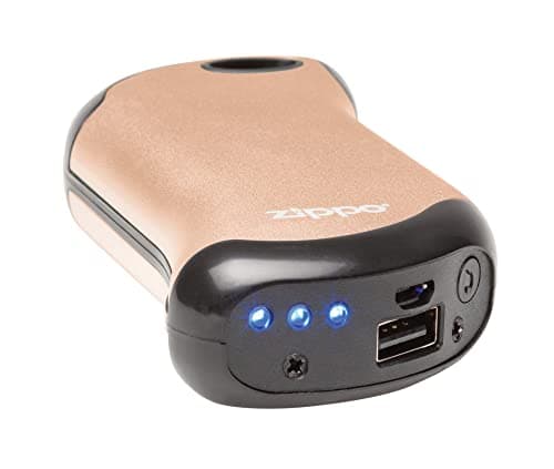 Zippo HeatBank 9s - Rechargeable Hand Warmer - 9 Hour Run Time - 3 Settings - For Indoor & Outdoor Use - Battery & Heat Indicator Light - One Size - Gold — view 2