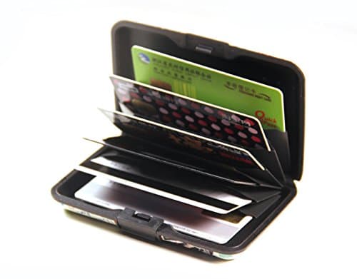 EZZLife RFID Blocking Card Case Wallet, 6 Slots Aluminum Portable Travel Identity ID/Credit Card Safe Protection Card Holder Hard Case for Men and Women-08 — view 6
