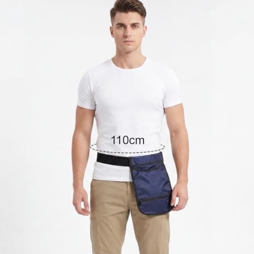 Catheter Bag Holder with Adjustable Waist Belt Urine Drainage Bag Holder Waterproof Catheter Supplies 1500ML — view 6