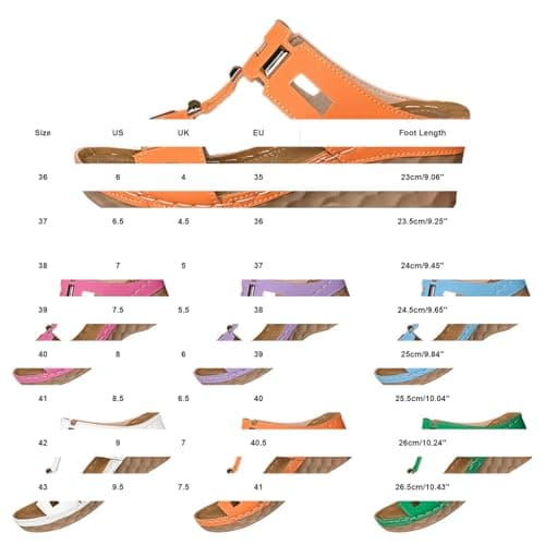 Orthopedic Sandals for Women 2026 with Arch Support Wedge Platform Sandals Non-Slip Dressy Summer Beach Shoes Comfortable Casual Wide Fit Slides Fashion Travel Holiday Mules (Sky Blue, 6) — view 5