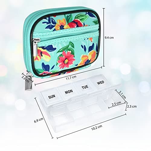 Serfeymi Weekly Pill Box Organiser Travel Tablet Medicine Organiser 7 Day — view 2